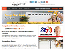 Tablet Screenshot of garagedoorrepairpasadenacal.com